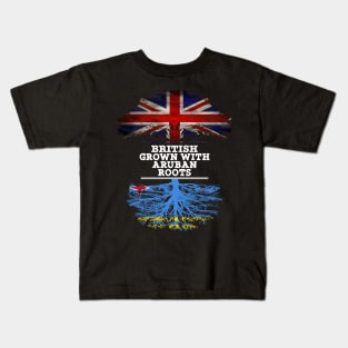 British Grown With Aruban Roots - Gift for Aruba With Roots From Aruban Kids T-Shirt